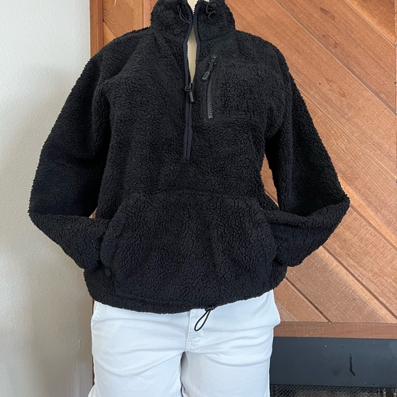 Pink Victoria Secret black teddy sweater - Picture 2 of 3